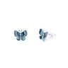 Butterfly Silver Stud Earrings Paua Shell