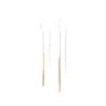 Silver YG Rod Thread Earrings