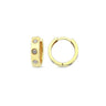 9K Yellow Gold Lock Hoop Earrings 12mm