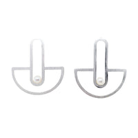 Sterling Silver Interconnected #1 Earrings