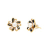 18K Gold Plated Sterling Silver Flower Pearl Earrings
