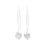 Fresh Water Silver Coin Pearl Long Hook Earrings