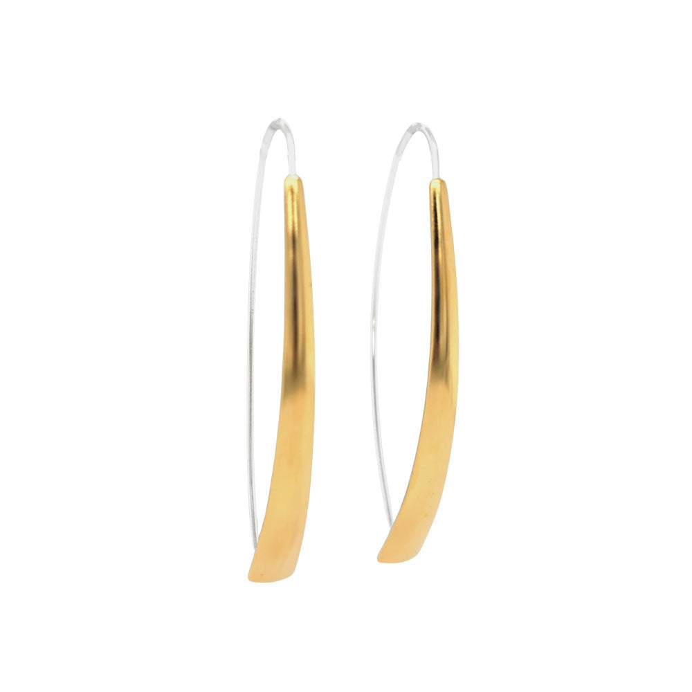 Gold Plated Sterling Silver Bar Earrings