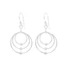 Sterling Silver Circle & Balls Link Earrings