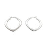 Sterling Silver Geomatric Hoop Earrings