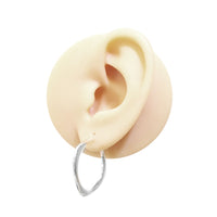 Sterling Silver Geomatric Hoop Earrings