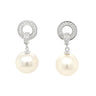 Near Round Fresh Water Pearl Drop Earrings