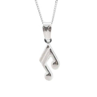 Music Note Silver Necklace