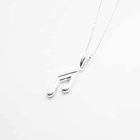 Music Note Silver Necklace