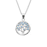 Rhodium Plated Sterling Silver Tree of Life Necklace
