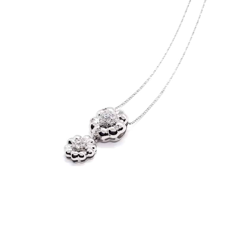 Cherry Blossom Silver Necklace