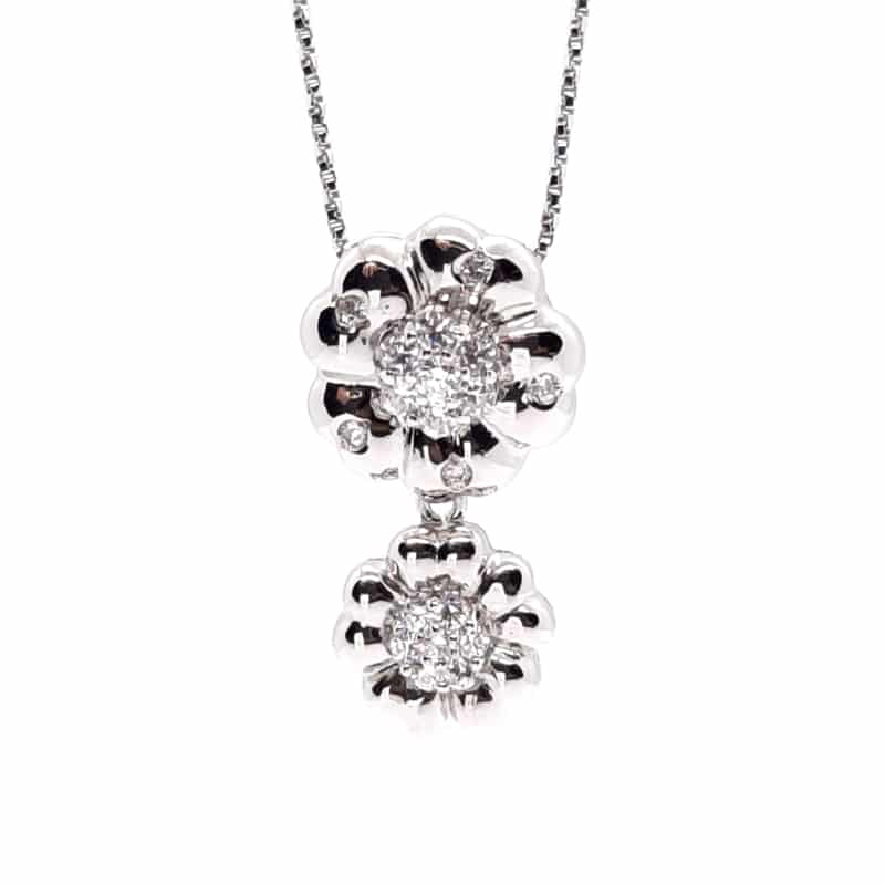 Cherry Blossom Silver Necklace