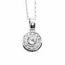 Petite Halo CZ Pendant in Silver