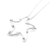 Star Silver Long Necklace