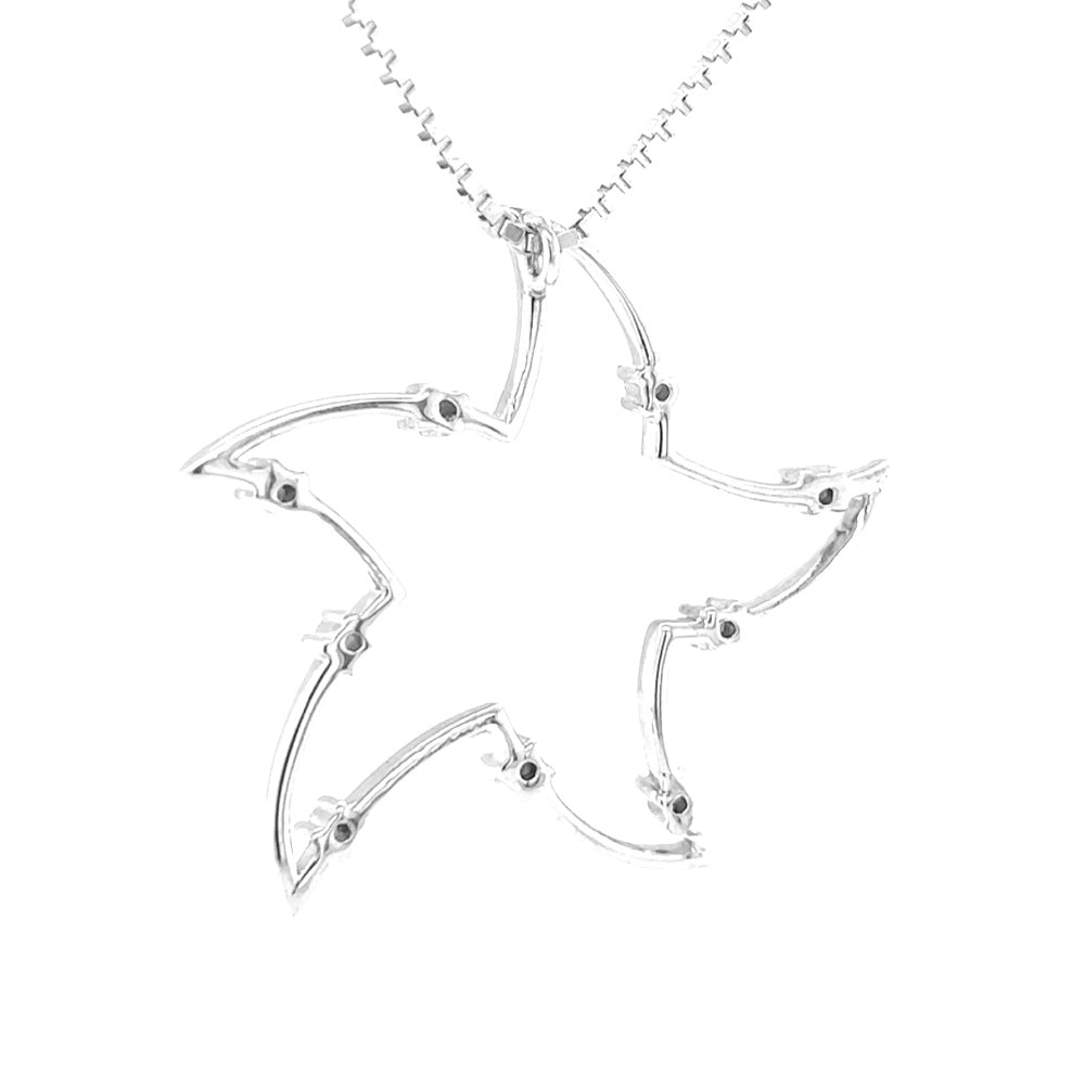 Star Silver Long Necklace
