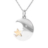 Crescent Moon Silver Necklace