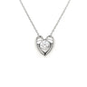 Heart Solitair Silver Necklace