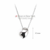 High Polished Tiny Puff Heart Necklace