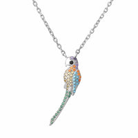 Silver Colourful Perrot Necklace