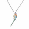 Silver Colourful Parrot Necklace