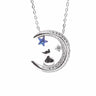 Moonlight Cat Silver Necklace
