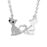 Love Cat Silver Necklace