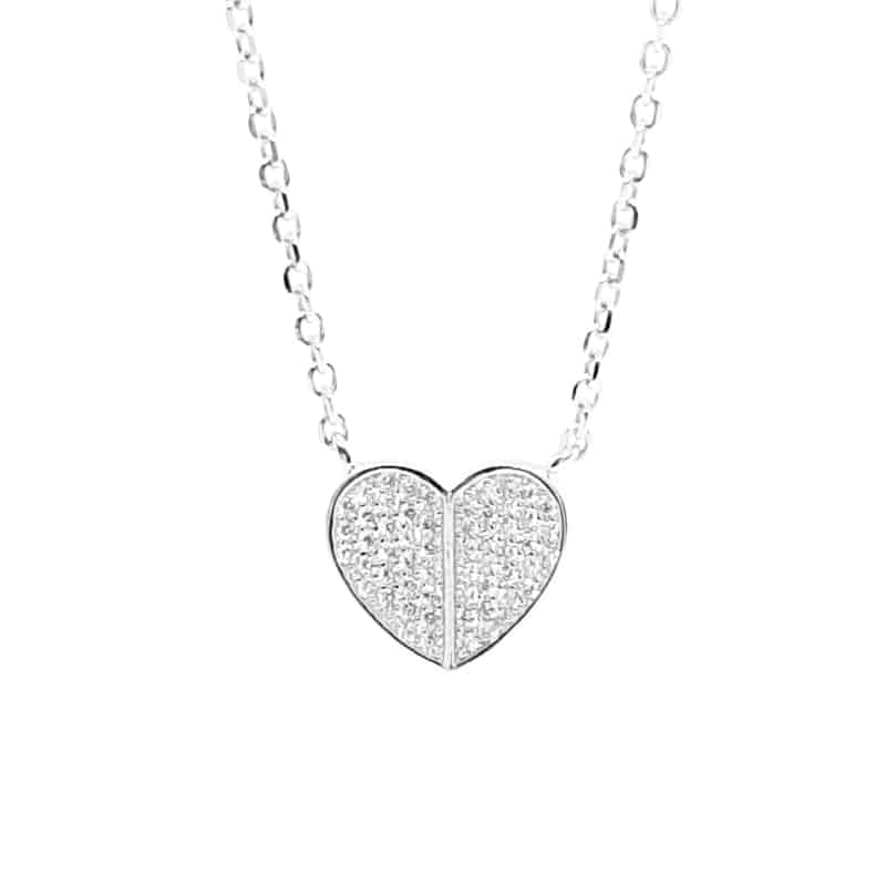 Sterling Silver Origami Heart necklace