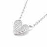 Sterling Silver Origami Heart Necklace