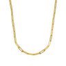 Sterling Silver 10mm Oblong Chain Necklace Yellow Gold