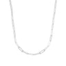 Sterling Silver 10 mm Oblong Chain Link Necklace