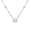 Rhodium Plated Silver CZ Necklace