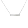 'Blessed' Stamped Bar Silver Necklace