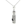 Small Keepsake Onyx Locket Pendant