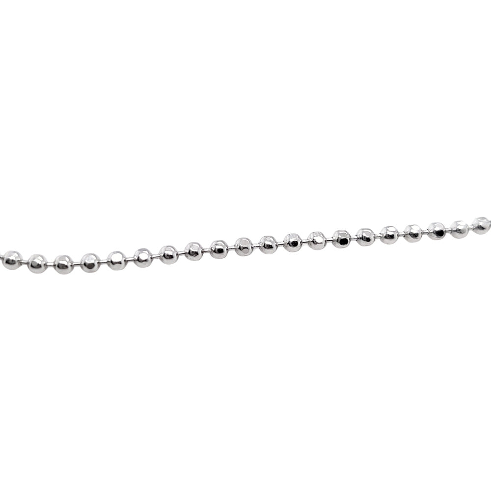 Faced Cut Ball Chain Necklace