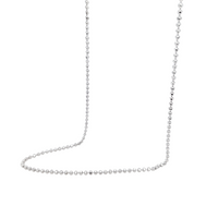 Faced Cut Ball Chain Necklace
