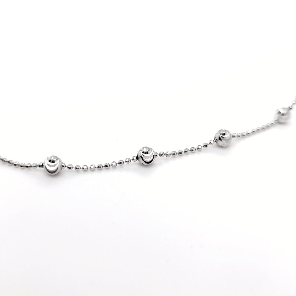 Wave Cut Ball Chain Necklace
