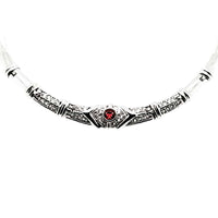 Red Spinel Silver Necklace