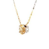 Citrine Tricolour Silver chain Necklace