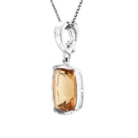 Citrine Silver Enhancer Pendant