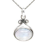Rainbow Moonstone Pendant in Silver