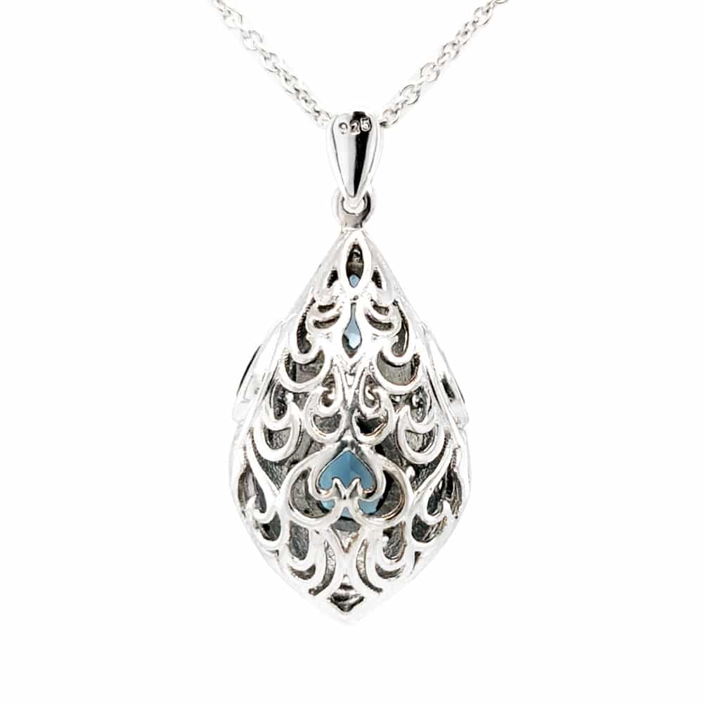 London Blue Topaz Silver Necklace