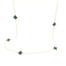 9K Yellow Gold Malachite Necklace