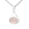 Rose Quartz Knot Silver Pendant