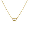 Gold Plated Sterling Silver CZ and Pearl Evil Eye Necklace