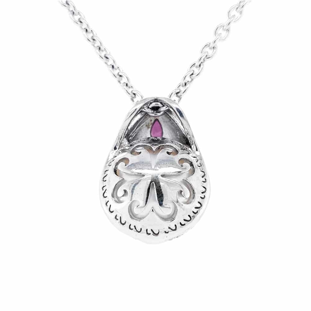 Freshwater Pearl with Ruby Silver Pendant