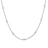 Sterling Silver Oval Beaded Chain Necklace