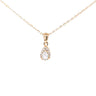 Champagne Gold Colour Sterling Silver CZ Drop Pendant