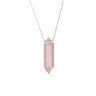 Sterling Silver Rose Quartz Pendulum Necklace