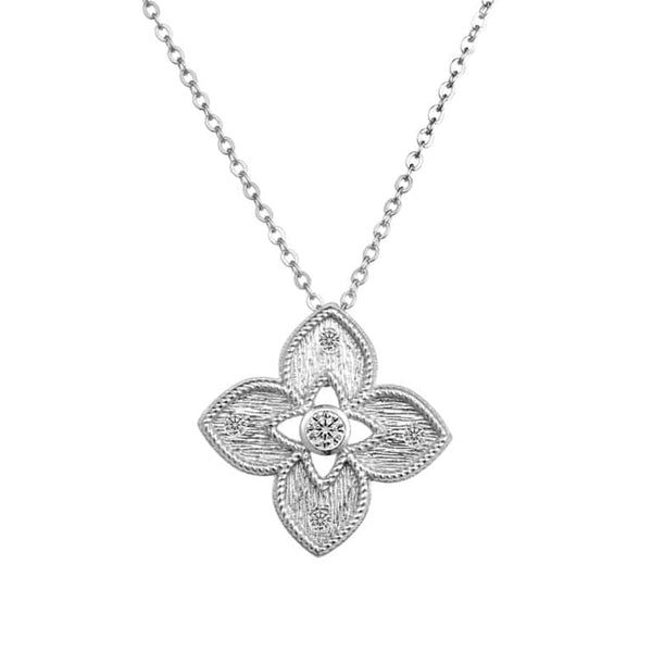Sterling Silver Venetian Flower Necklace