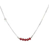 Garnet Beads in Silver Necklace